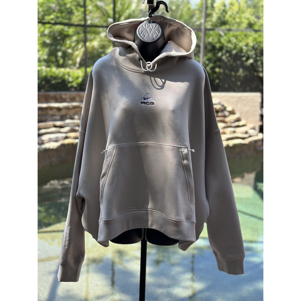 Nike ACG Therma-FIT Fleece Hoodie Summit White Women XXL DQ5807-104 NWT